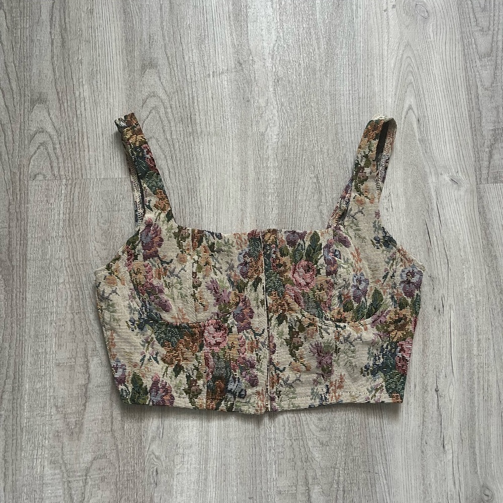 COPY - Wild Fable Floral Victorian Corset Bustier Top